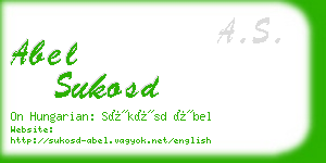 abel sukosd business card